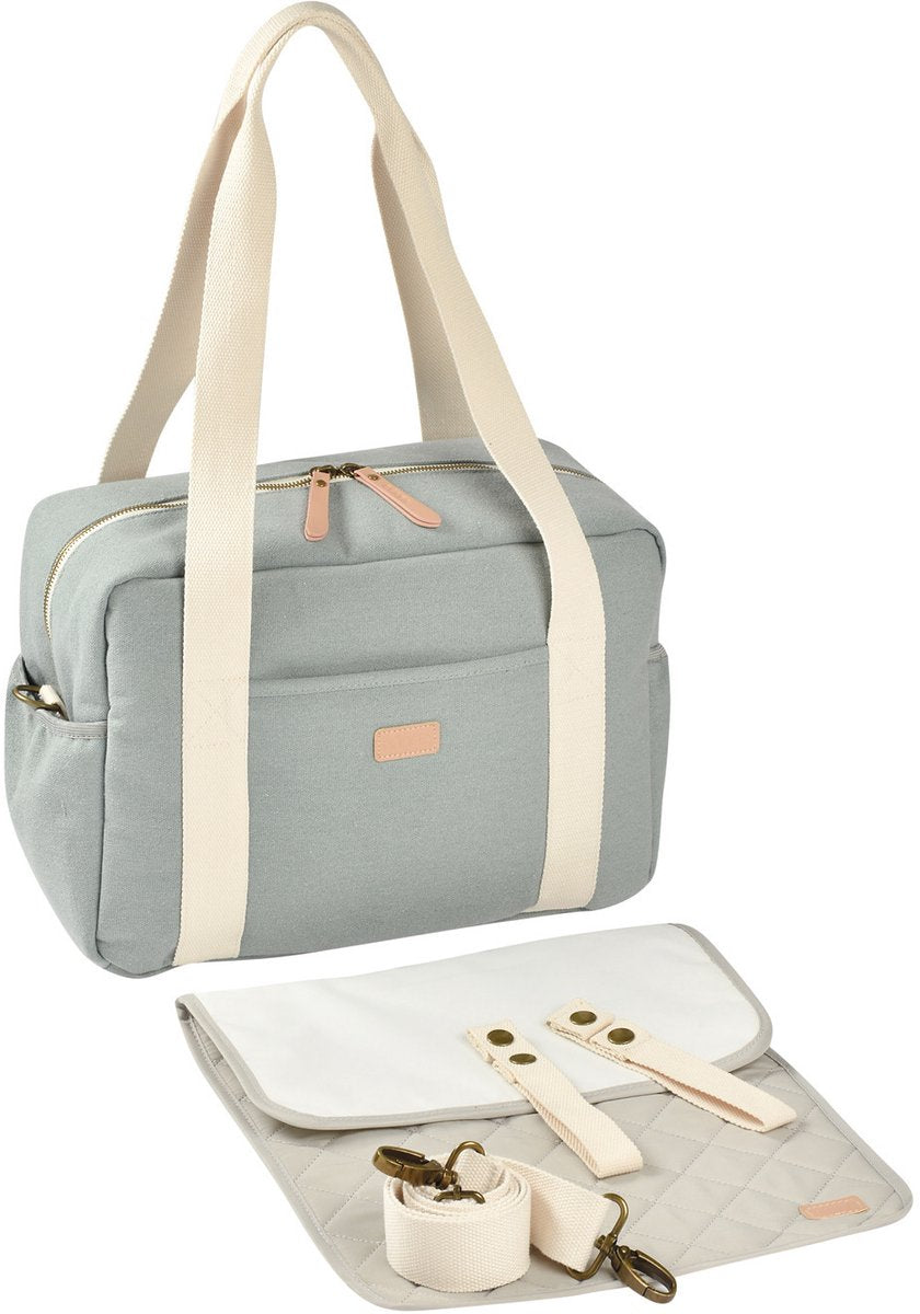 Sac à langer Béaba paris - sac à langer unisexe tendance - 16l - incl. compartiment réfrigérant pour matelas à langer - vert
