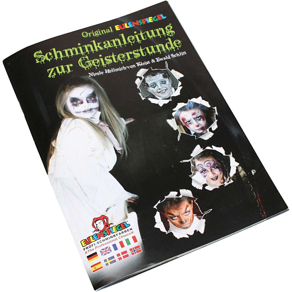 Livret de peinture pour le visage Eulenspiegel, 16 motifs de peinture pour le visage effrayants, 1 pièce