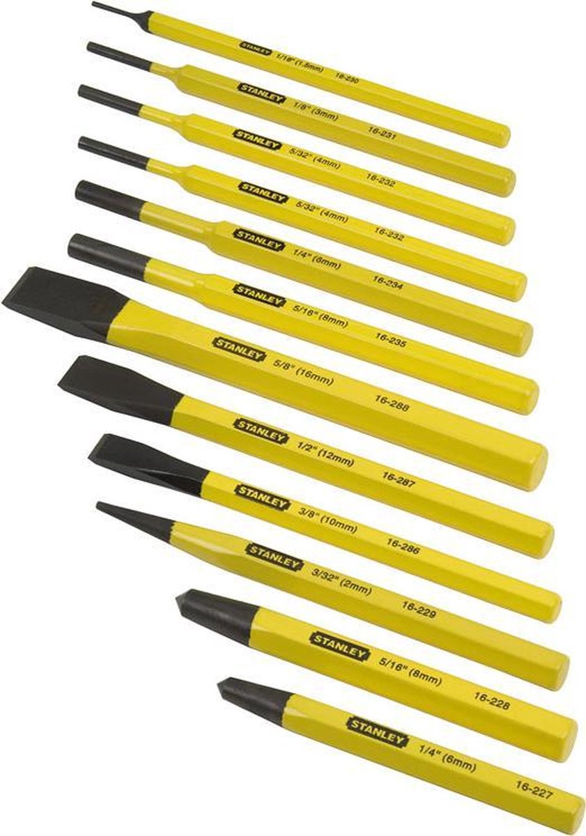 Stanley Cold-Beitelen Drevelset 12 pièces