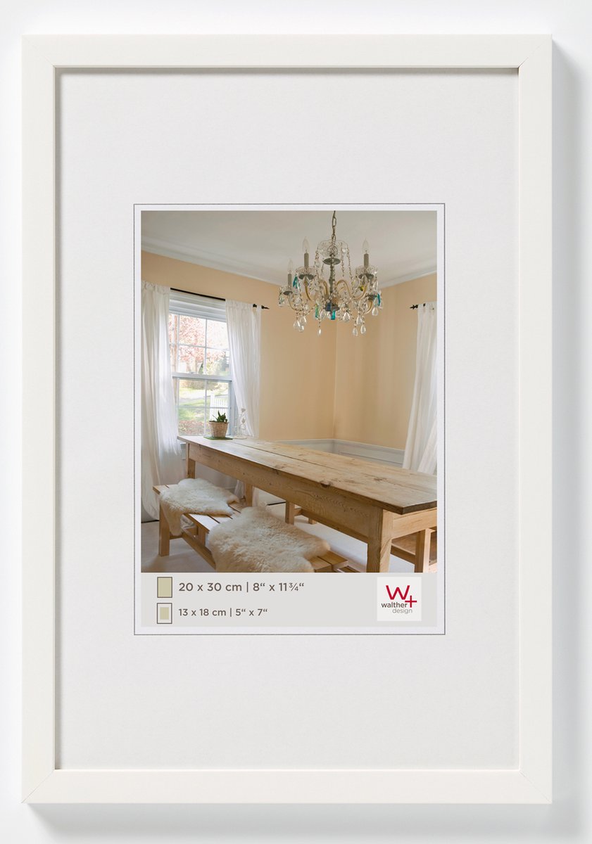 Poivrons Walther - cadre en bois - format photo 29,7x42 cm (a3) - blanc