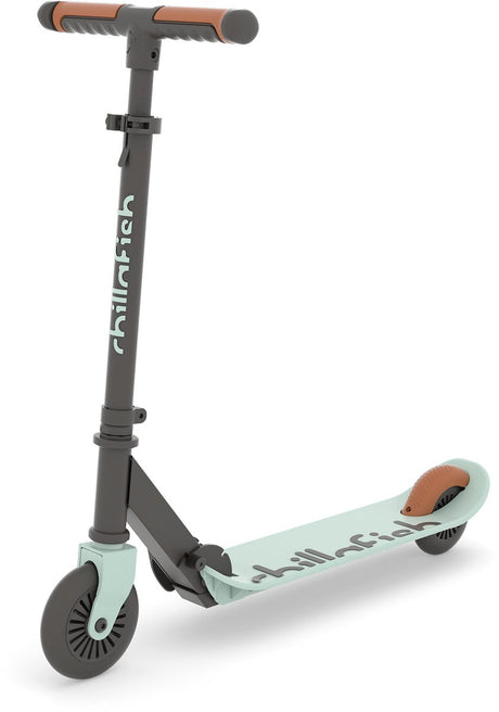 Trottinette enfant Chillafish garçon et fille à partir de 5 ans avec frein à pied - vert clair - trottinette avec guidon réglable - pliable et légère avec roues abec-5 - modèle flexxi