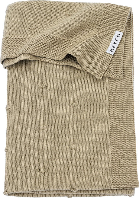 Couverture de berceau Meyco baby mini noeuds - sable - 100x150cm - 1,0 tog