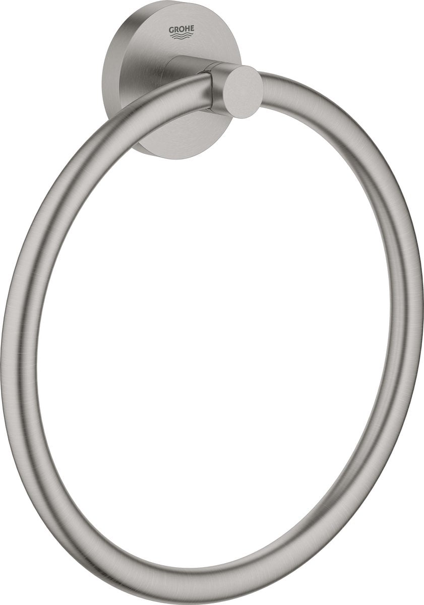 Anneau porte-serviettes Grohe essentials - super acier (aspect inox) - ø 18 cm - 40365dc1
