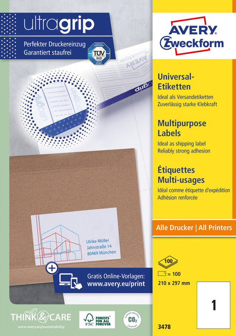 Avery -3478-ilc etiketten