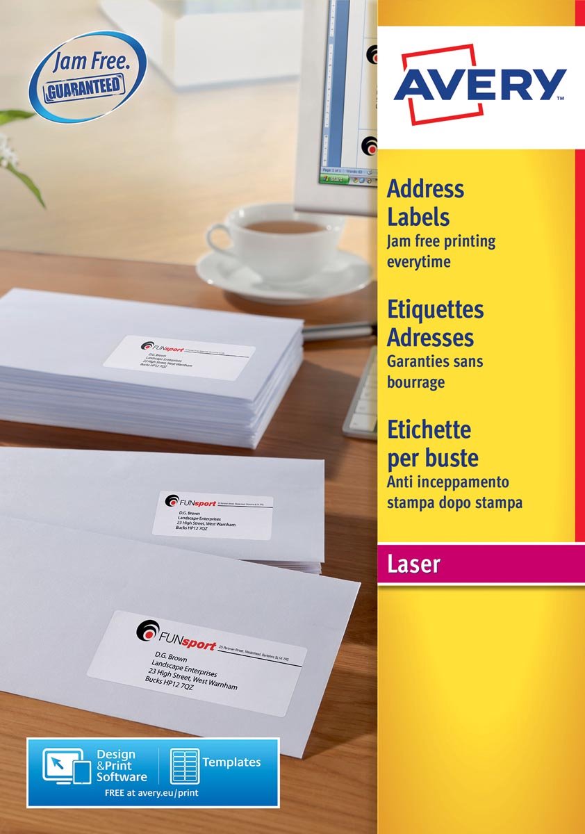 Étiquette d'imprimante sans marque sans marque Avery L7159-40