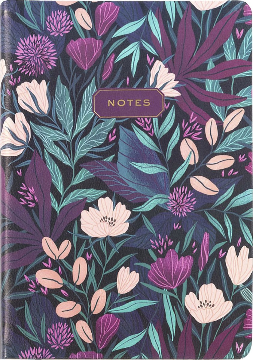 Carnet Eccolo - floral tropical - ligne - env. 15x20cm - ec-d444b