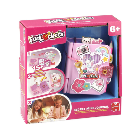 Funlockets jumbo - - mini journal secret - journal intime pour filles de 6 ans - avec plus de 15 surprises
