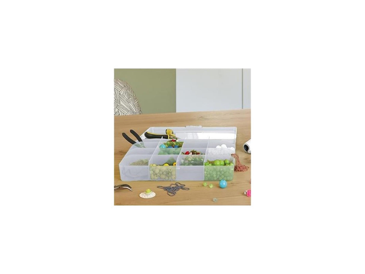 Boîte de rangement Sunware q-line 8 compartiments 24,5x15cm