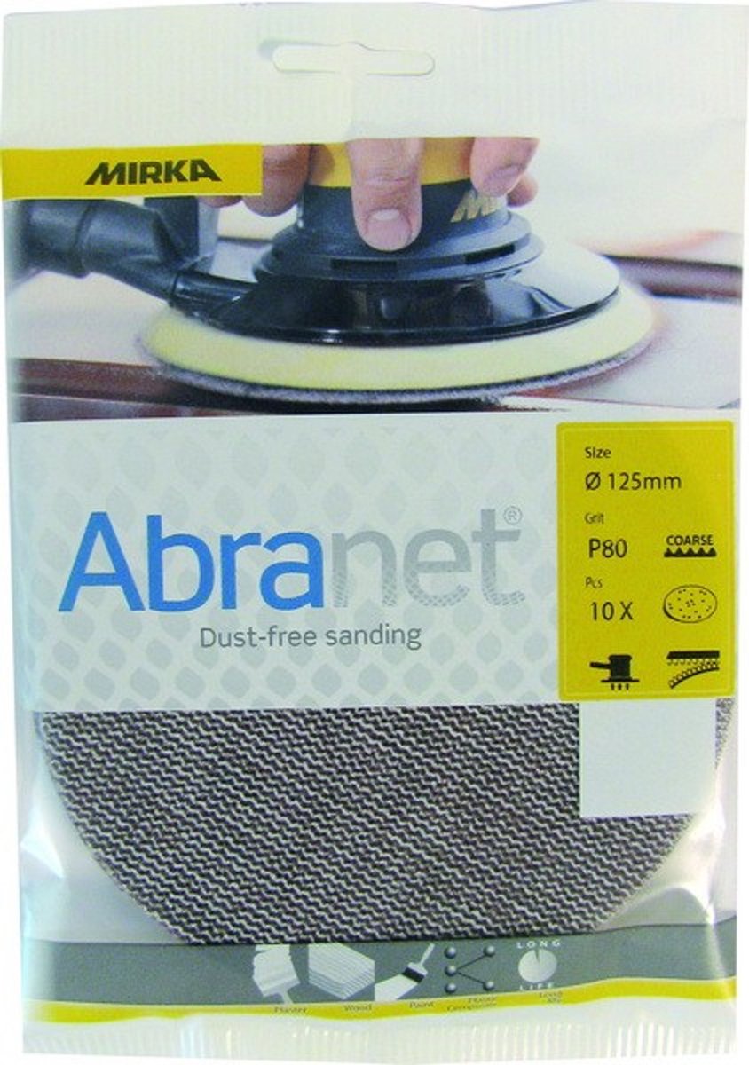 Disques abrasifs écologiques Mirka abranet 125mm *petit paquet* - p240