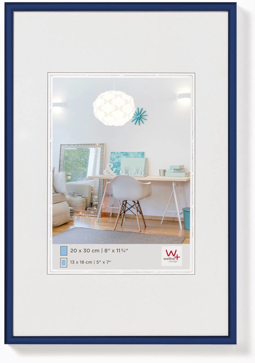 Walther new lifestyle - cadre en plastique - format photo 40x60 cm - bleu