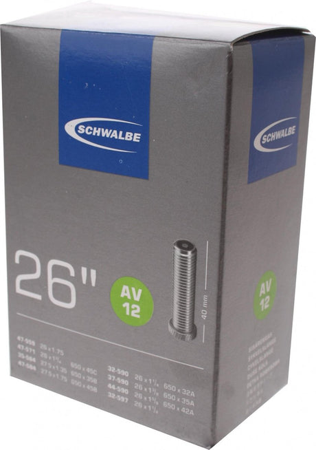 Tube intérieur de Schwalbe AV12 26 pouces 32 47-559 597 AV 40 mm