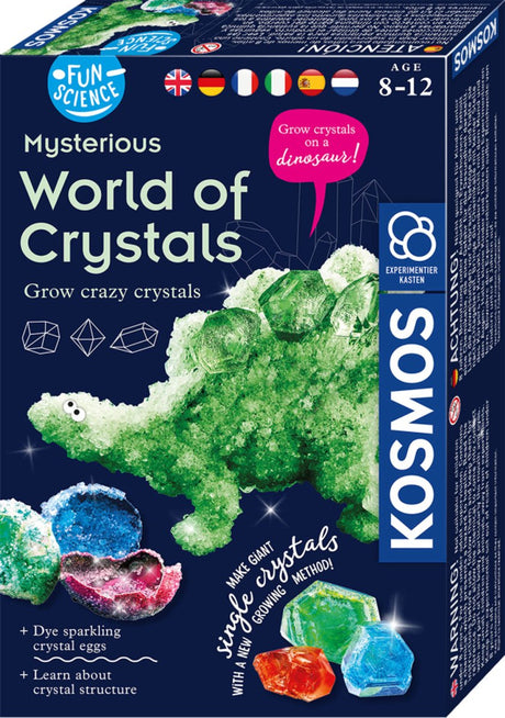 Le monde des cristaux Kosmos – ensemble d'expérimentation – faites pousser de magnifiques cristaux de différentes couleurs et formes – y compris des poudres de cristal, des moules et des instructions – le monde du cristal