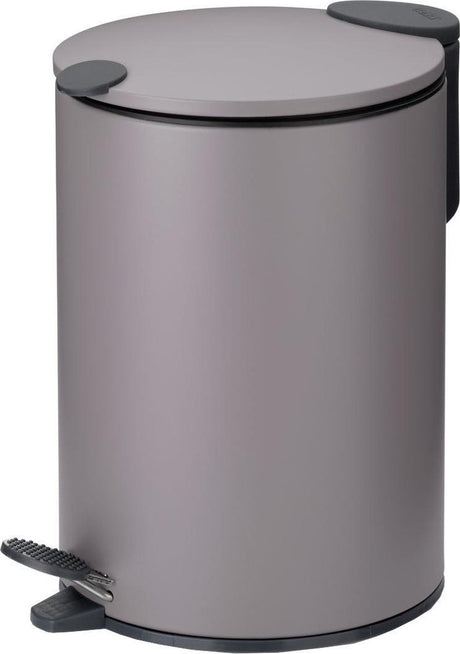 Kela poubelle à pédale, 3 l, gris clair - | mat