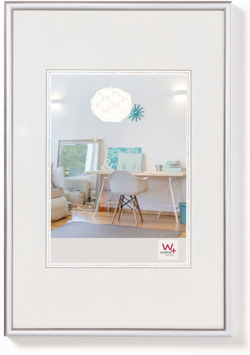 Walther new lifestyle - cadre en plastique - format photo 15x20 cm - argent