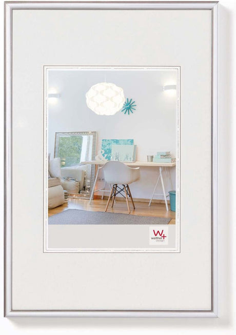 Walther new lifestyle - cadre en plastique - format photo 15x20 cm - argent