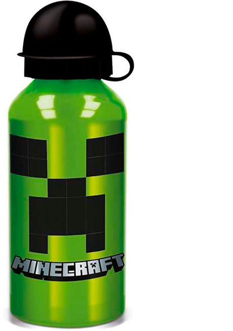 Bouteille à boire en aluminium Stor Minecraft - 400 ml - vert