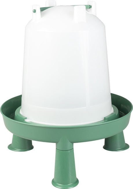 Duvo plus - silo à nourriture - poulet - cloche à boire eco vis avec pieds à poignée 7l vert - 1pc