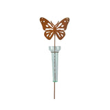 Decoris pluviomètre papillon métal h83cm