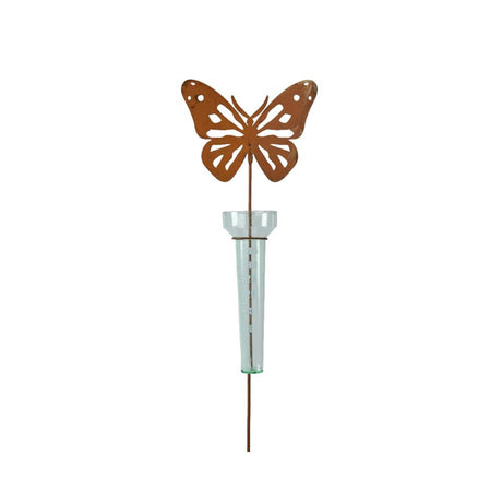 Decoris pluviomètre papillon métal h83cm