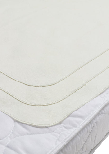 Sous-couche en molleton pour bébé Meyco - paquet de 3 - blanc - 68x75cm