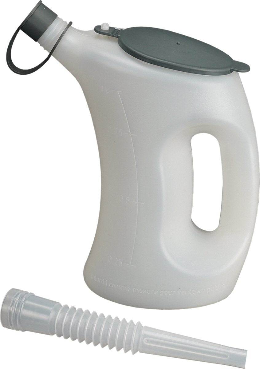 Pichet Pressol 1l avec couvercle, bouchon et bec flexible