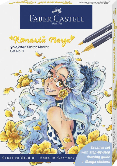 Marqueur de croquis Faber-castell - set goldfaber no. 1 collection de mangas romantiques - fc-164701