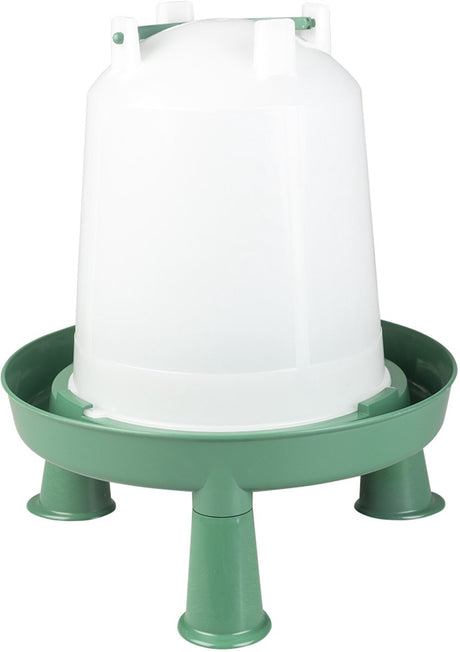 Duvo plus - silo à nourriture - poulet - cloche à boire eco vis avec pieds à poignée 3l vert - 1pc