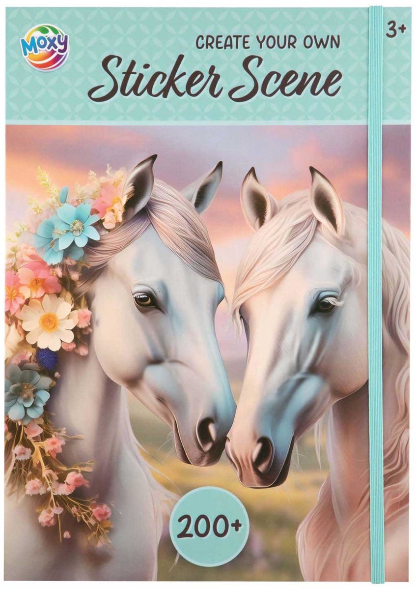 Livre d'autocollants collection de chevaux de luxe a4 200+ autocollants | 4 pièces