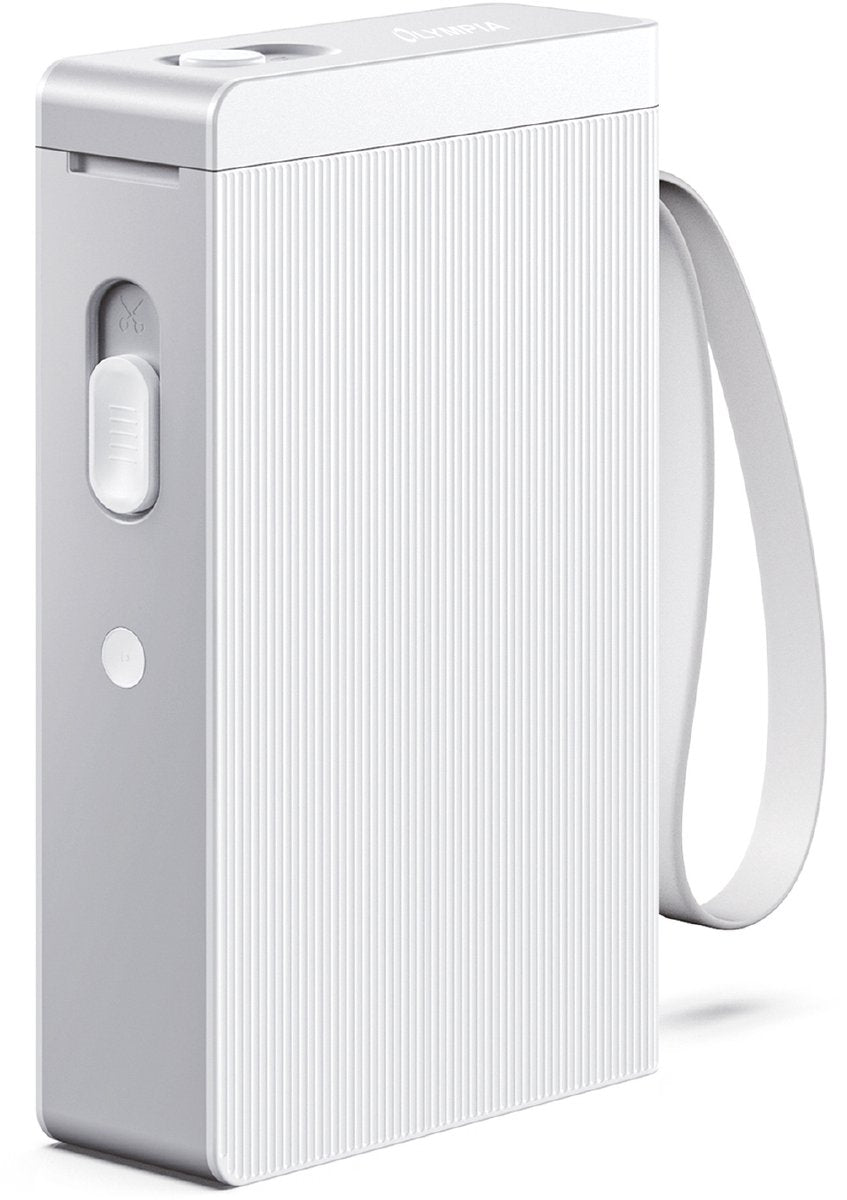 Imprimante d'étiquettes thermique Olympia p22 ol 6301 - passe-temps de bureau à domicile - sans fil - Bluetooth - application pour smartphone - blanc