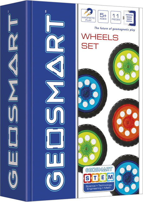 Jeu de roues Geosmart - jeu d'extension magnétique avec roues - accessoires techniques de construction - à partir de 5 ans