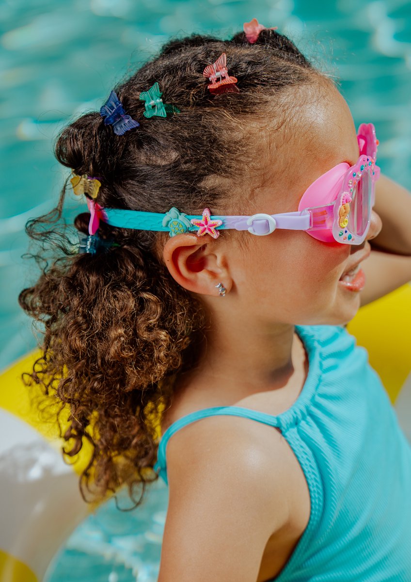 Bling2o lunettes de natation enfants - rivage chatoyant - lunettes de plongée - anti-buée - protection UV - multicolore