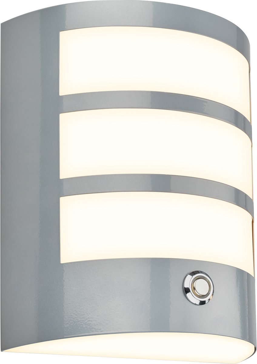 Briloner - Applique LED à batterie - tactile - minuterie - chrome mat - batterie interchangeable - socle interchangeable - 18 x 15 x 7 cm - chrome mat