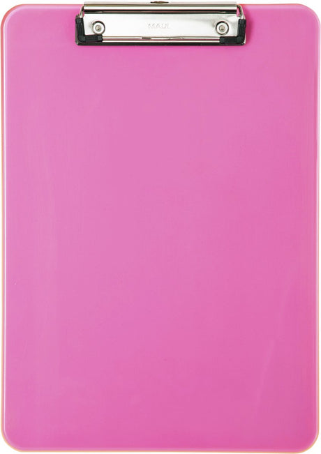 Maul porte-bloc a4 debout en plastique rose fluo