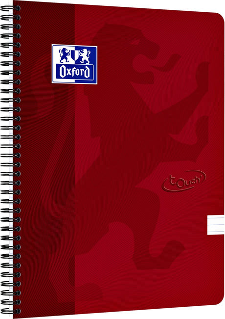 Oxford touch - carnet - a4 - ligné - 140 pages - 90g - couverture souple - rouge