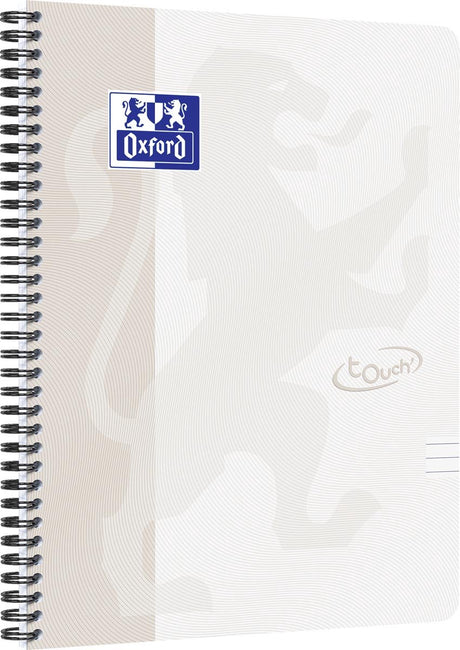 Oxford touch - carnet - a4 - ligné - 140 pages - 90g - couverture souple - gris clair