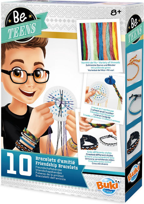 Ensemble artisanal de bracelets d'amitié Buki pour garçons, jouets colorés.