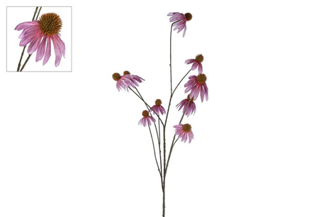 Kunstbloem echinacea lila zijde 123cm (92242-6)**