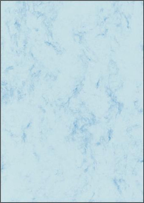 Papier design Sigel a4 - avec motif bleu marbré - recto verso - 200 grammes - 50 feuilles - si-dp551