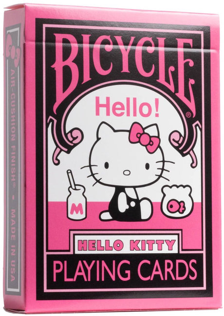 Vélo hello kitty noir rose - cartes à jouer premium - poker - collection - sanrio - manga anime