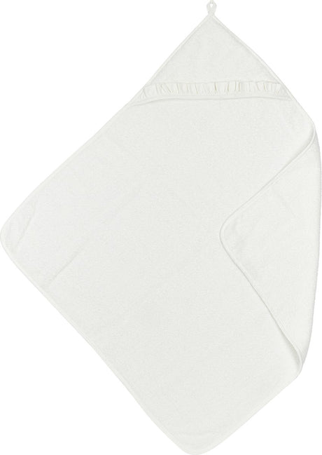 Cape de bain à volants bébé Meyco - blanc cassé - 80x80cm