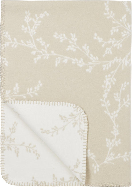 Couverture de berceau Meyco branches de bébé - tissée - sable - 100x150cm - 1,0 tog