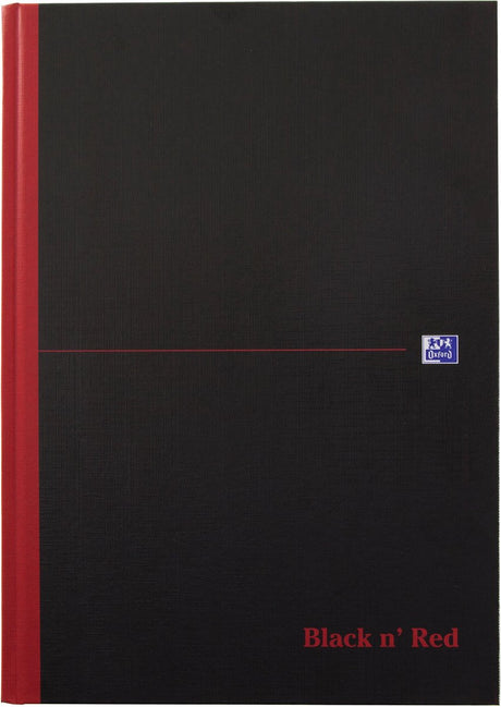 Carnet Oxford noir et rouge a4 96 feuilles ligné cul.