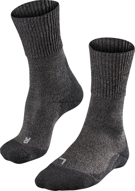 Falke tk1 laine anti-ampoules laine épaisse matériau fonctionnel chaussettes de randonnée femme gris - taille 37-38