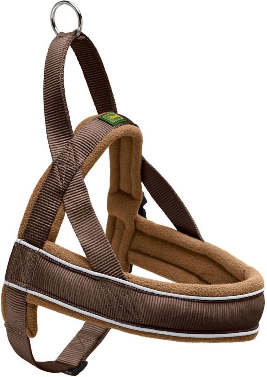 Harnais Hunter Norwegian racing nylon marron cognac