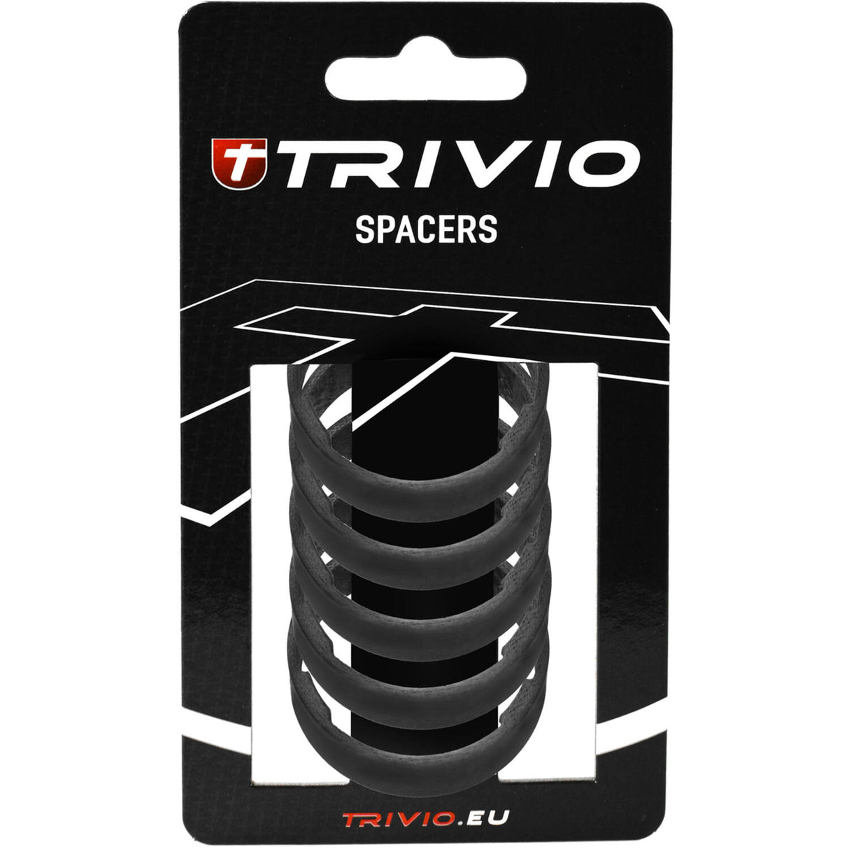 Trivio - entretoise 10mm 1-1 8 carbone ud mat - 5 pièces