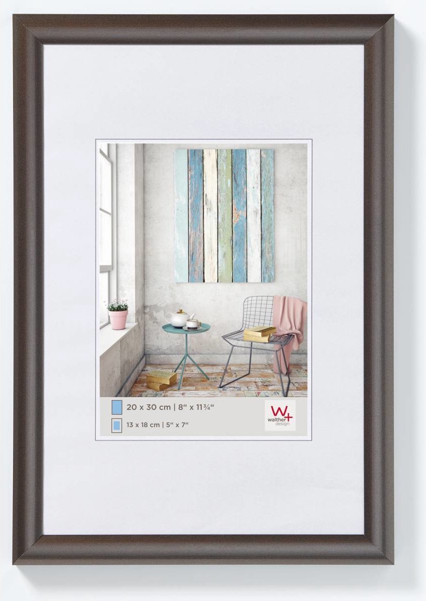 Walther Trendstyle - cadre en plastique - format photo 18x24 cm - acier