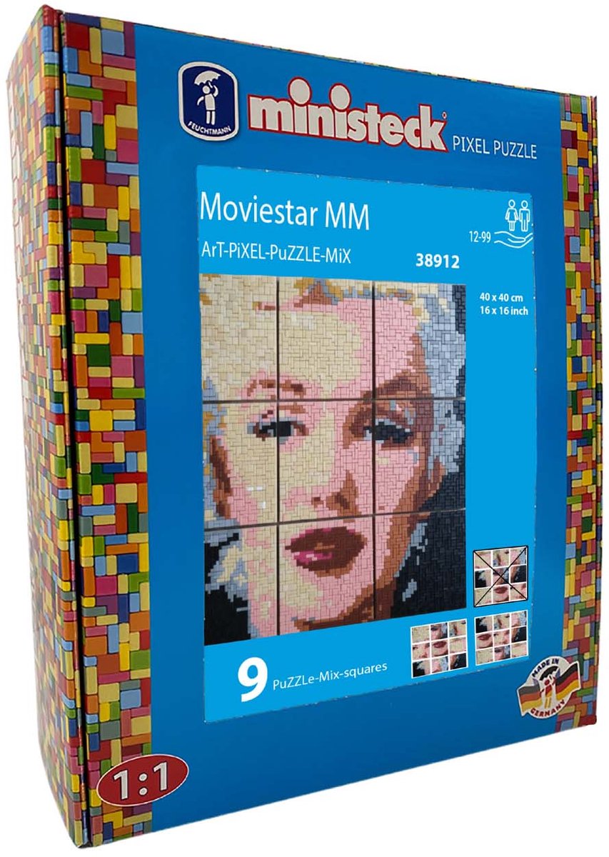 Ministeck mosaïque art moviestar xxl coffret - 5500 pierres jouets créatifs.