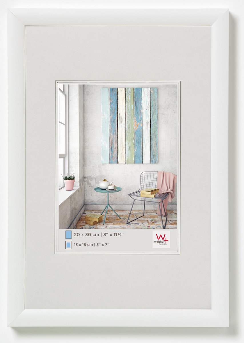 Walther trendystyle - cadre en plastique - format photo 15x20 cm - blanc