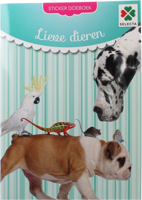 Selecta – livre d'activités avec autocollants pour jeux et loisirs, animaux doux