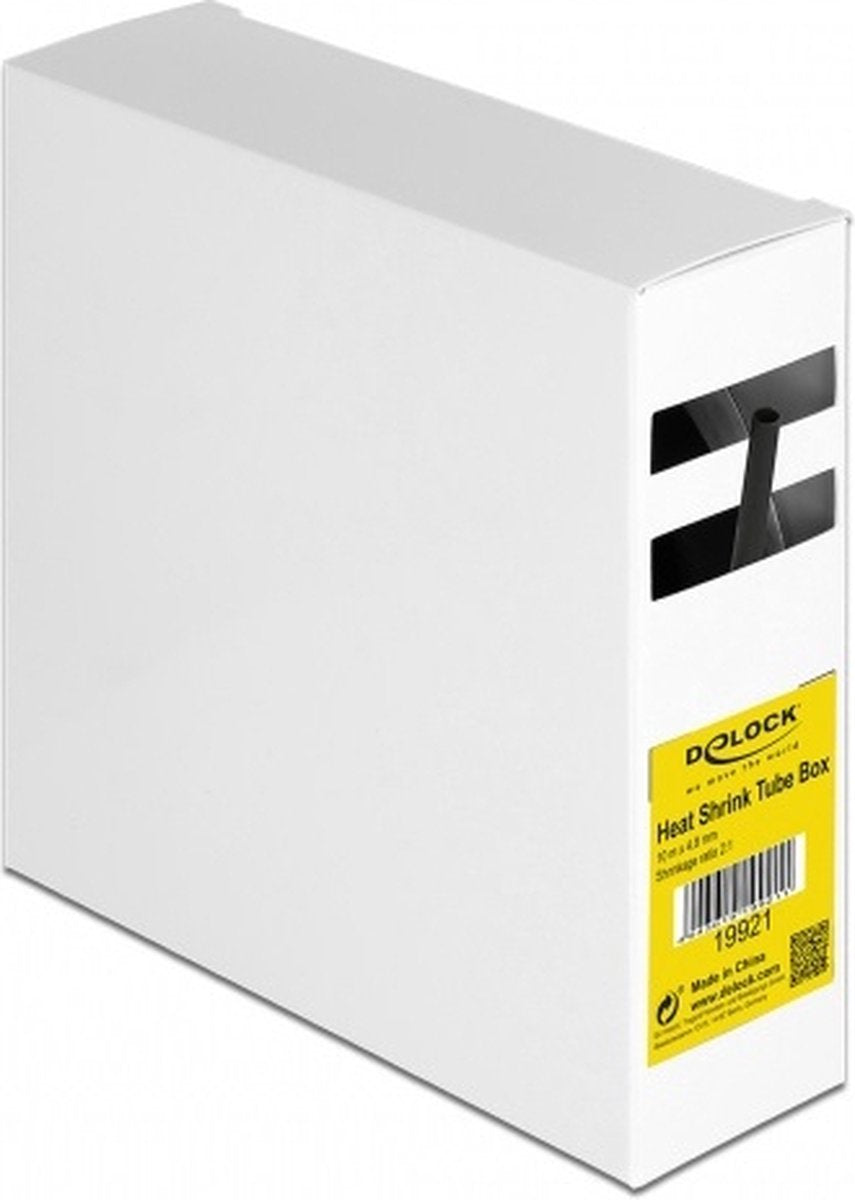 Delock gaine thermorétractable 10m - 4,8mm à 2,4mm - 1 pièce noire